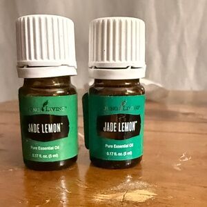Young Living Jade Lemon Essential Oil - Green and White